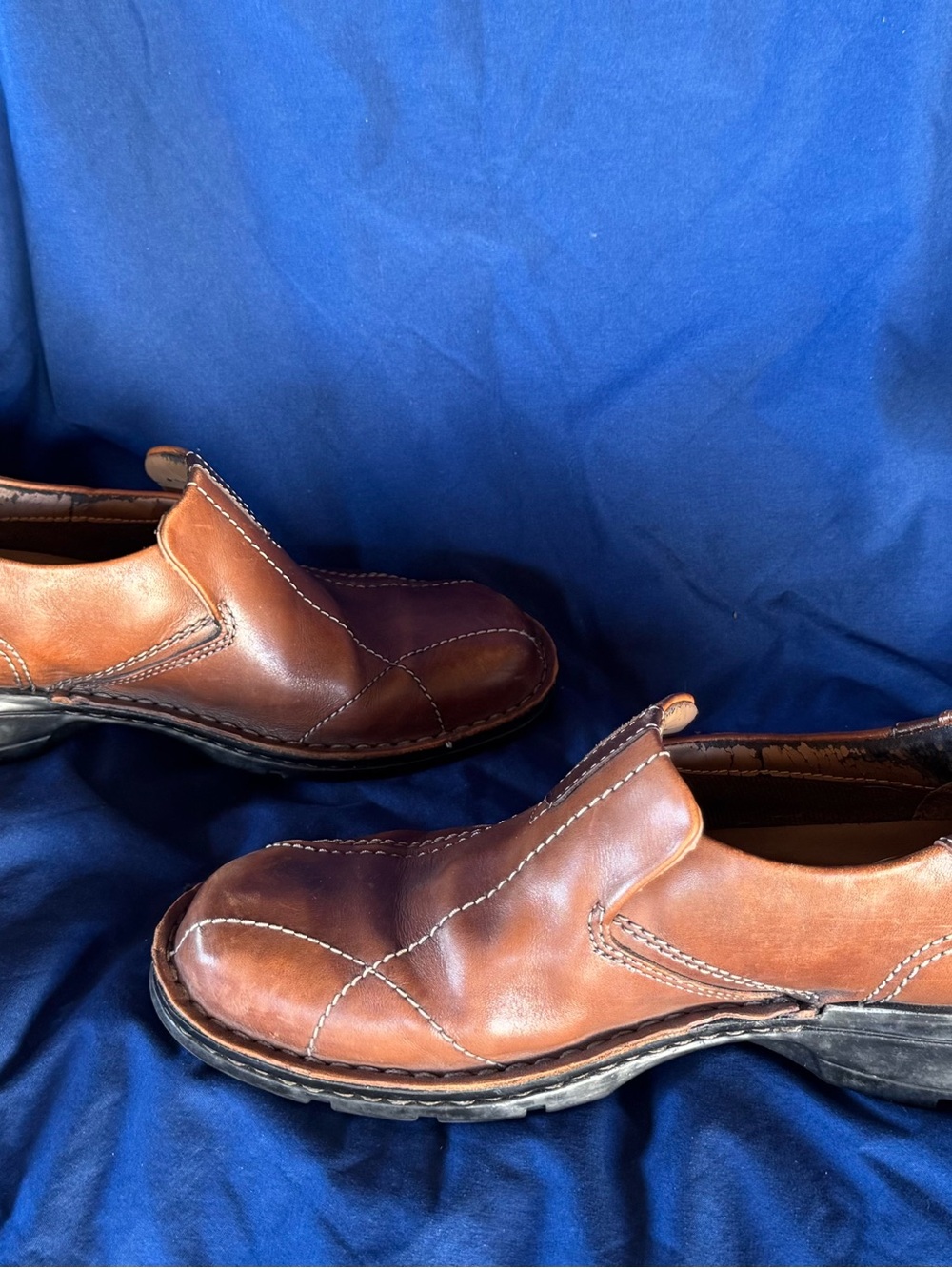 Men's Brown Leather Slip-On Casual Shoes